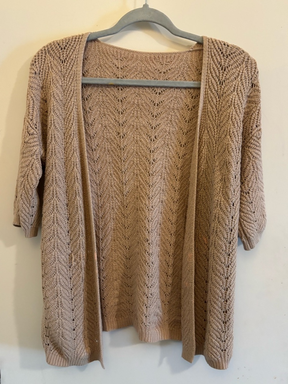 Beige Knit cardigan- 100% Viscose